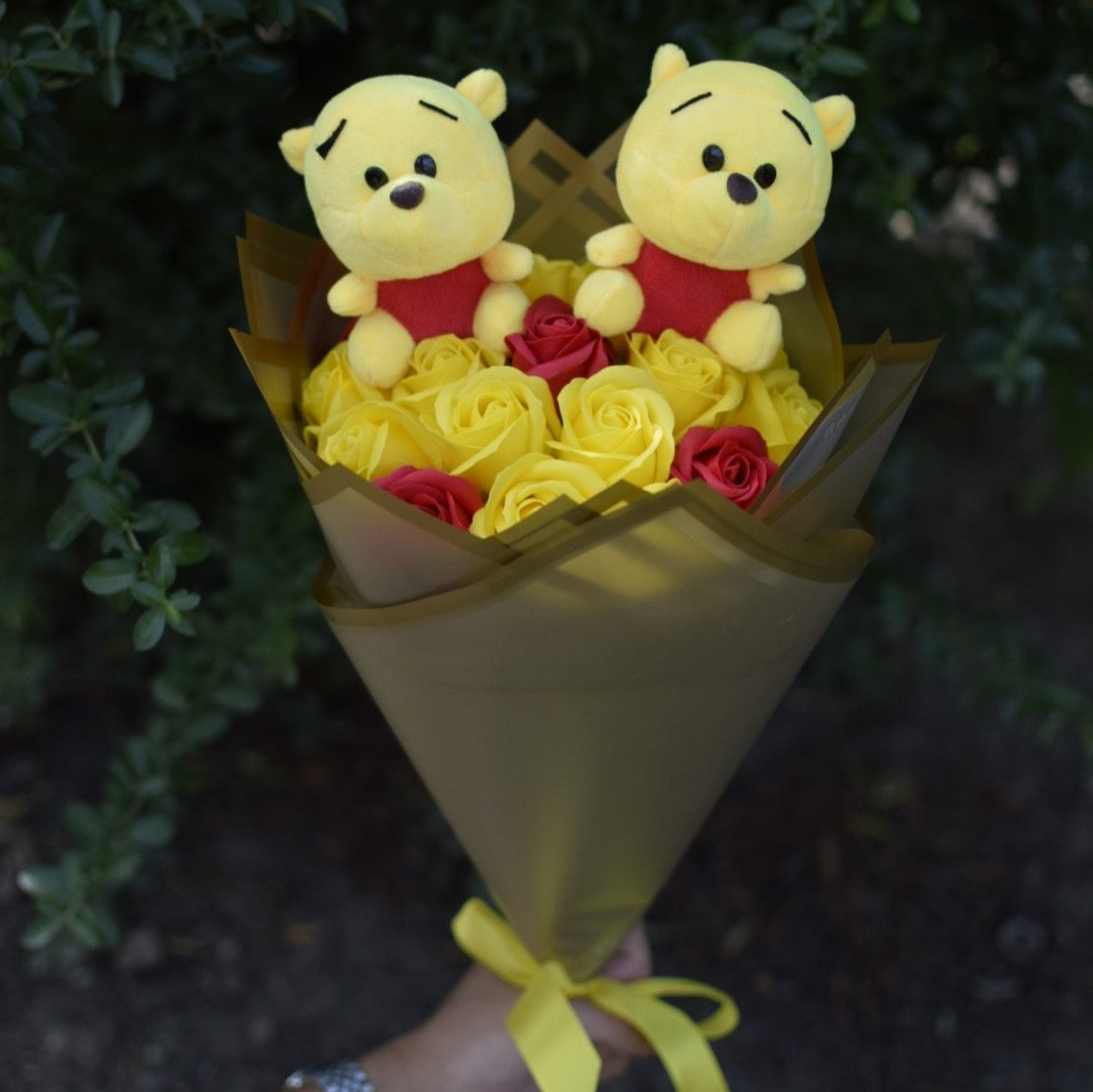 Buchet trandafiri Winnie the Pooh