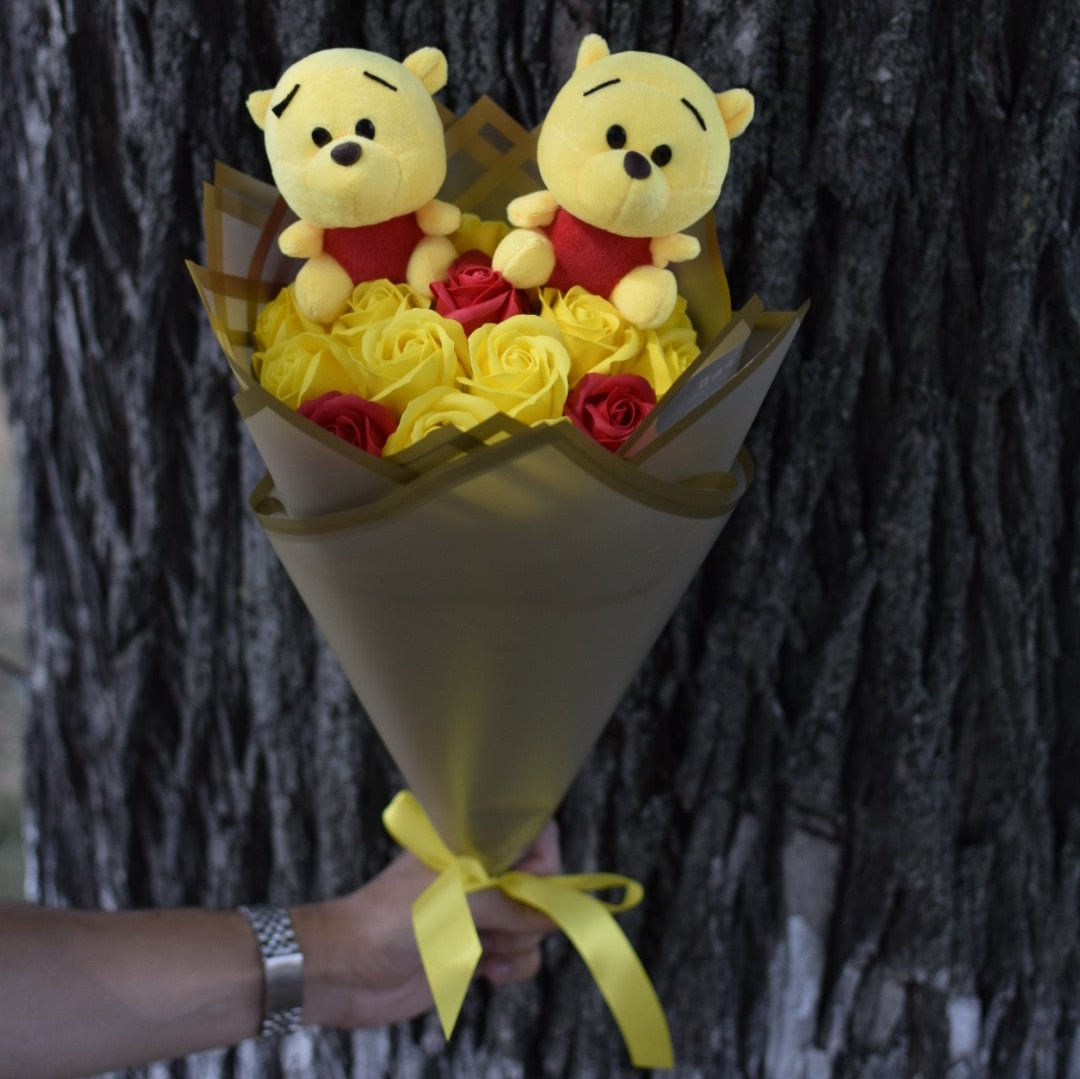 Buchet trandafiri Winnie the Pooh