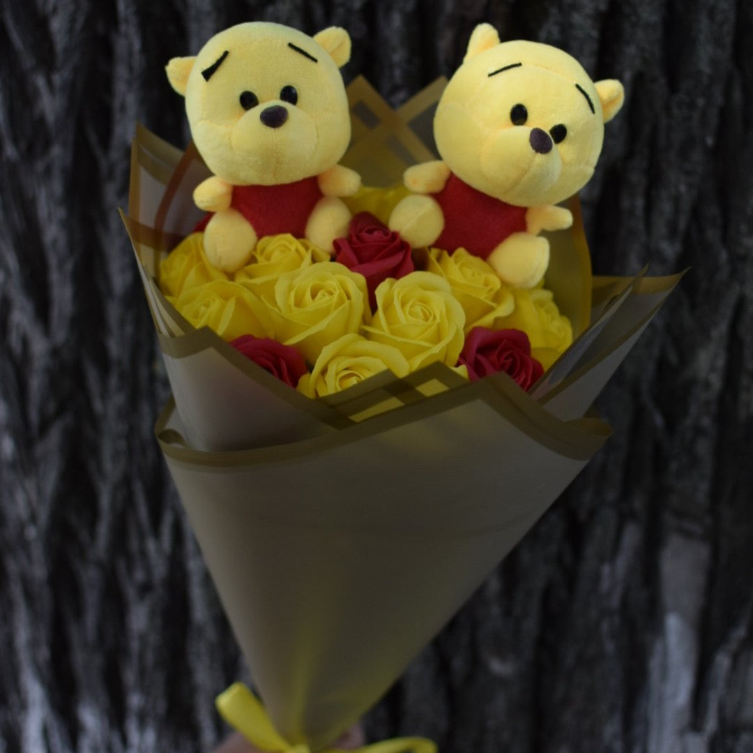 Buchet trandafiri Winnie the Pooh