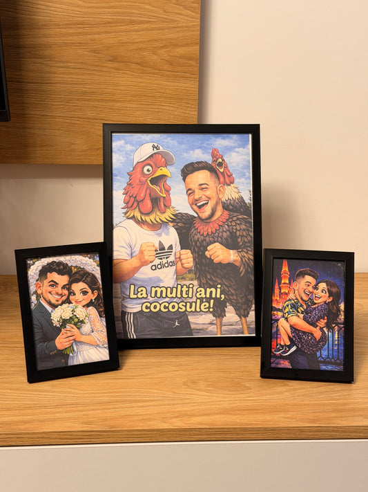 👉 Tablou Personalizat Stil Caricatură Premium